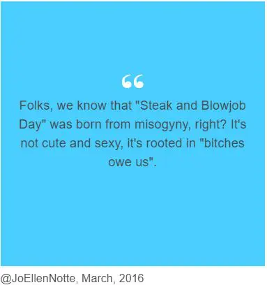 steak and bj day controversy